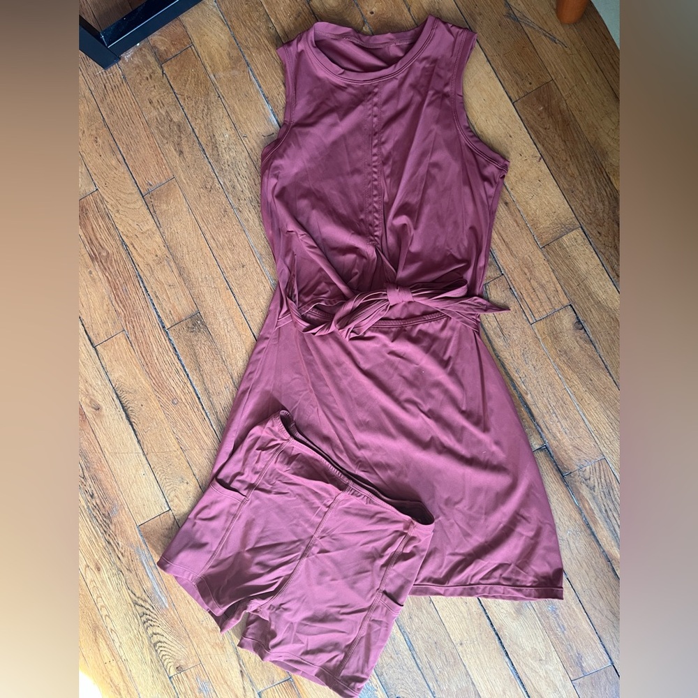 Halara tennis dress with matching under shorts